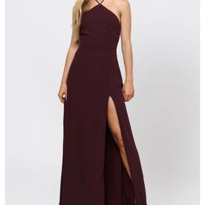 Tobi Brand triangle halter lace up Maxi dress size small